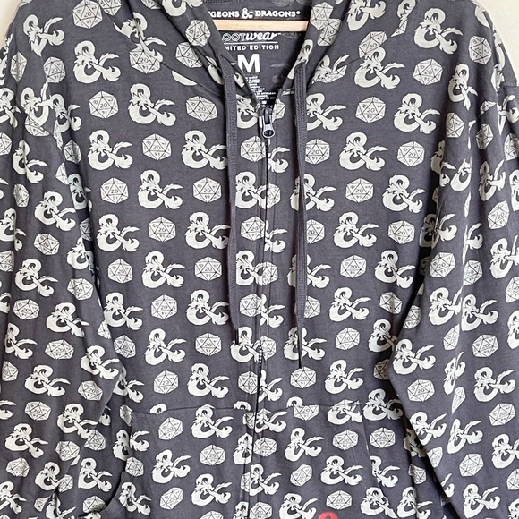 Dungeons & Dragons Loot Wear Limited Edition Dice Hoodie Full Zip Jacket Adult M - Picture 3 of 10